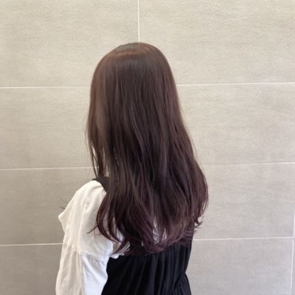 ボルドー×ピンク【片岡美里】|BONECCA鶴見/髪質改善/白髪ぼかし/ハイライト