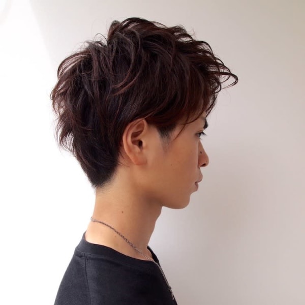 ♪爽やかアップバングショートパーマ♪