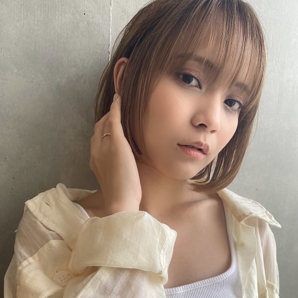 ナチュラルワンカールボブ ミルクティーベージュ s-5