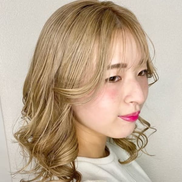 外国人風カラー(セミロング)|Beauty Salon JYACK