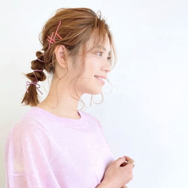 ヒモアレンジ★おくれ毛が可愛い☆