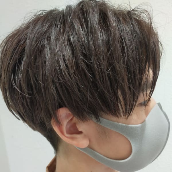 センターパート×マスク【Ash元住吉店ヘアスタイル】