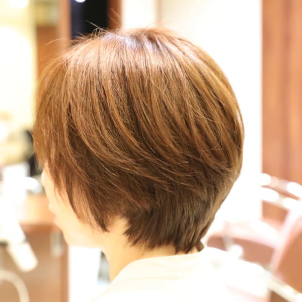 きれいなツヤのあるショートスタイル