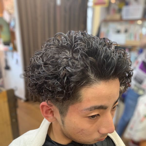 パーマ|理容室半個室２席完備ヘアーステーション Le・shoji