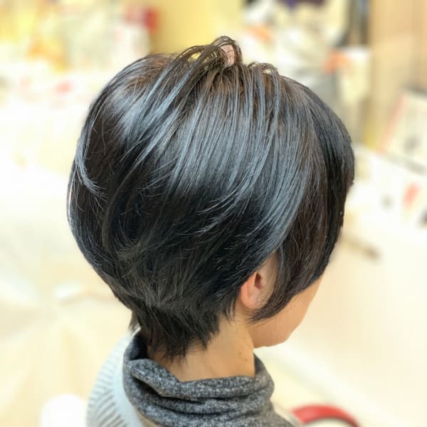 【QUALIS】黒髪ショート/えりあしスッキリ|QUALIS 上板橋店