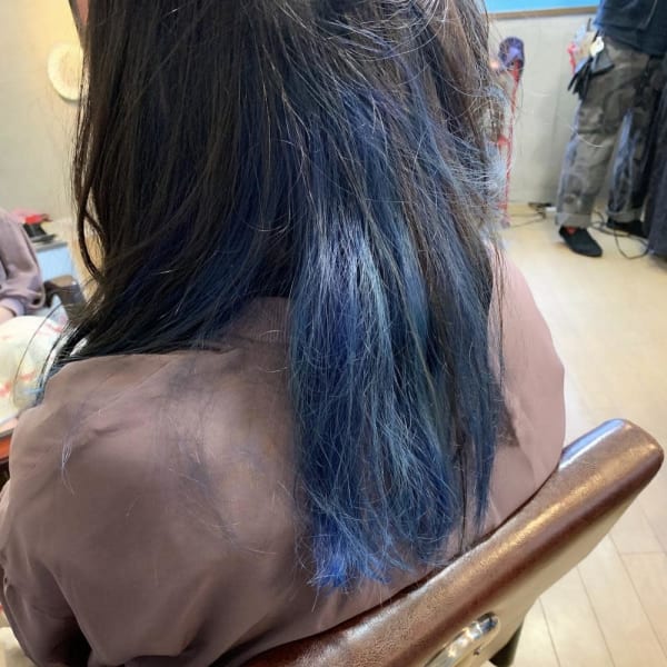 インナーカラー☆ネイビーブルー