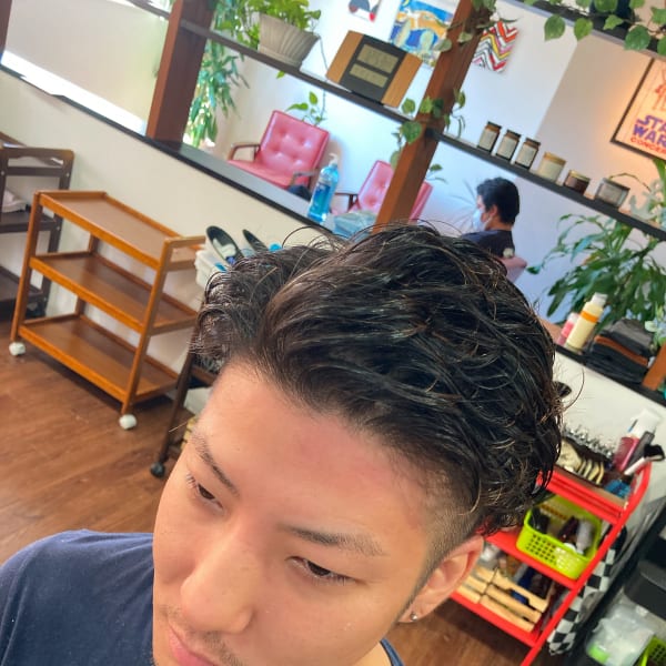 七三パーマスタイル♪