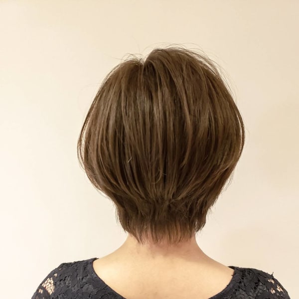 30代、40代　乾かすだけで簡単まとまる大人ショートボブ