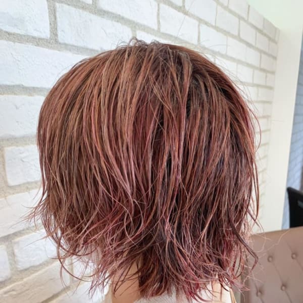 オレンジ×ピンクニュアンスカラー Ash十日市場店