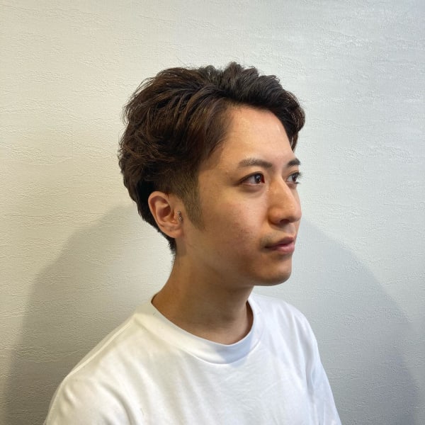メンズゆるパーマ&ツーブロック【柴田憲秀】
