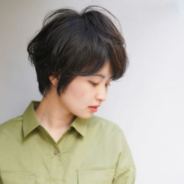 大人可愛いナチュラルショート