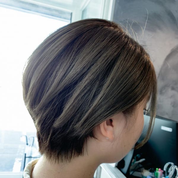 すっきりショートボブ |Re charm by anyhow 長岡南七日町店