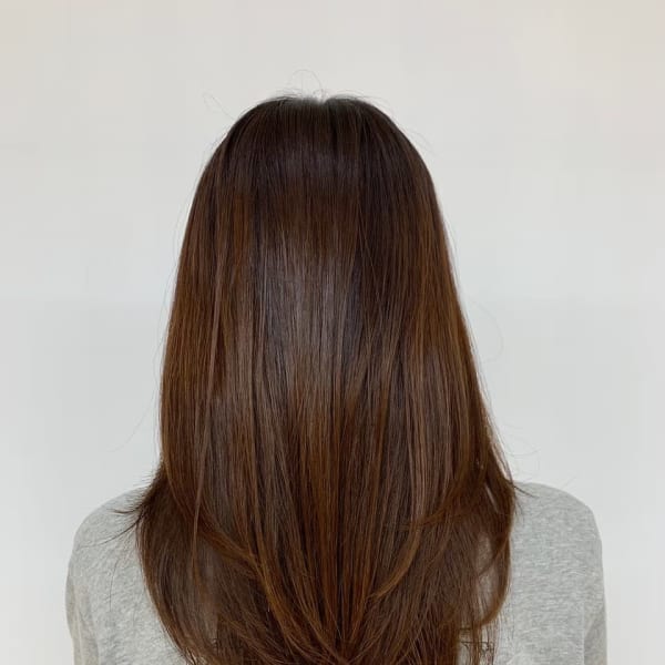 さらさら美髪チャージ重た目ロングフェイスレイヤーカット