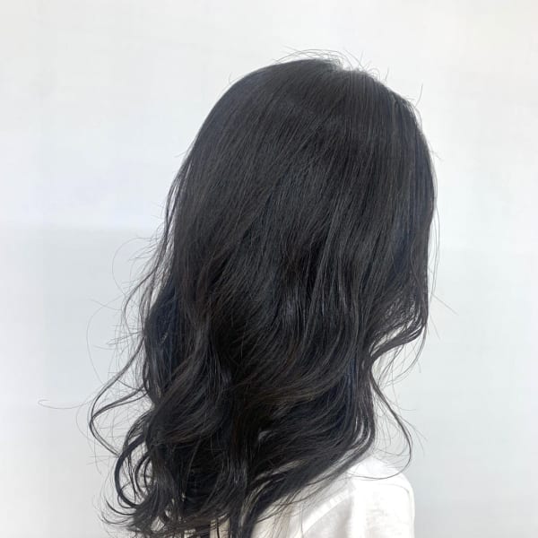 30代/40代/50代/60代/ロング/ウェーブ/黒髪
