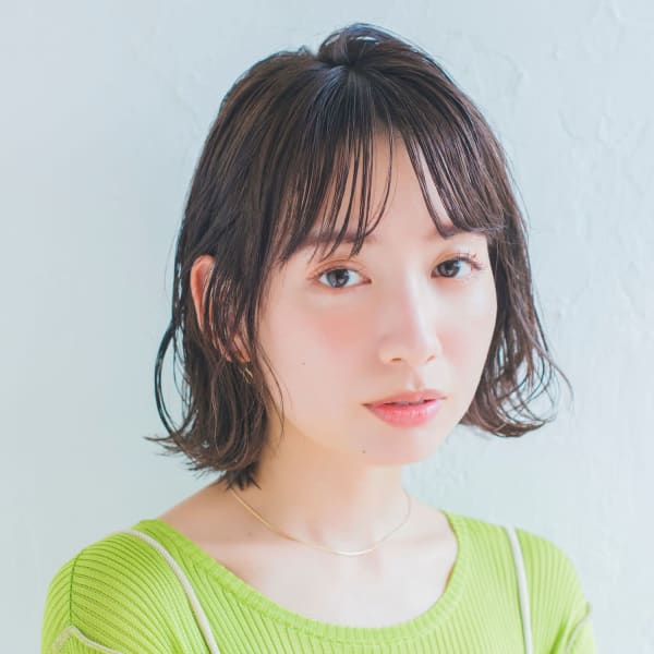 大人カワイイ切りっぱなしボブ