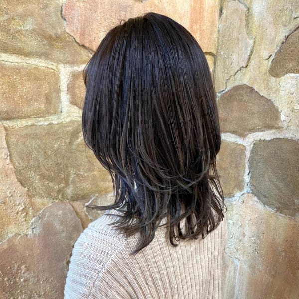 【151e 戸塚】*ウルフロング+ネイビーアッシュ*