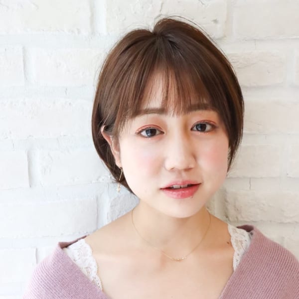 大人かわいい丸みショート