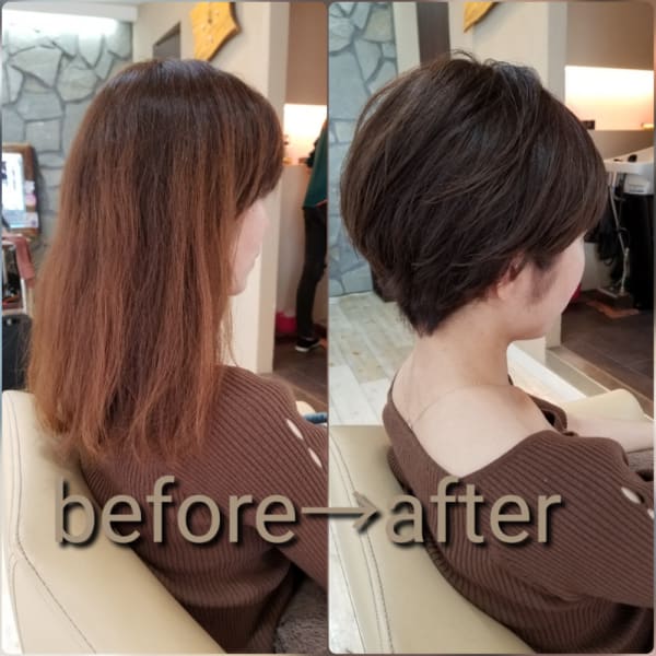 ショート×くせ毛