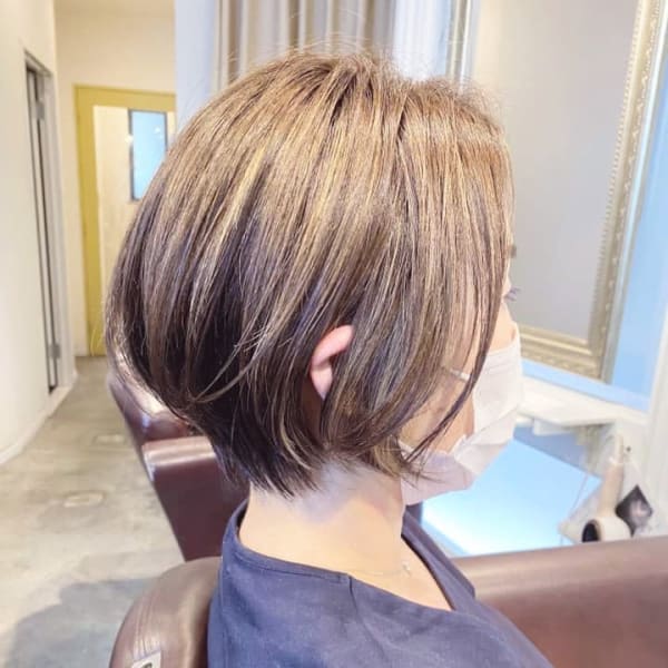 40代・大人のボブスタイル・オシャレな白髪染め・神戸美容室