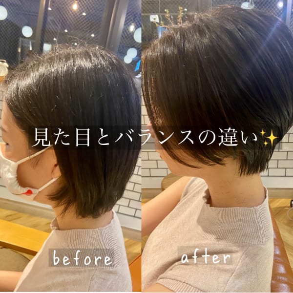 ☆印象の違い☆ 大人ハンサムショートで美人綺麗に◎