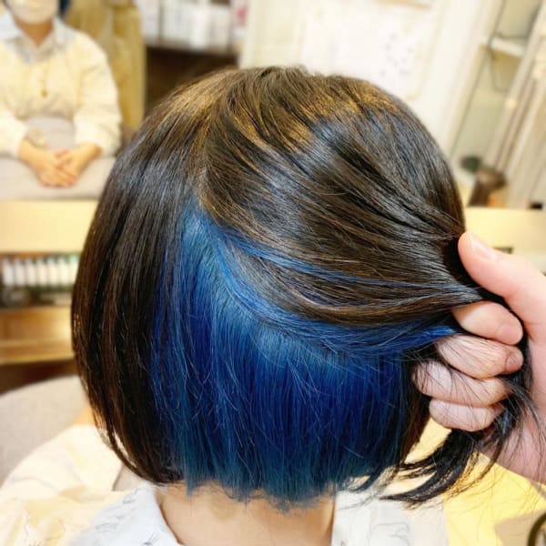 ブルー系インナーカラー