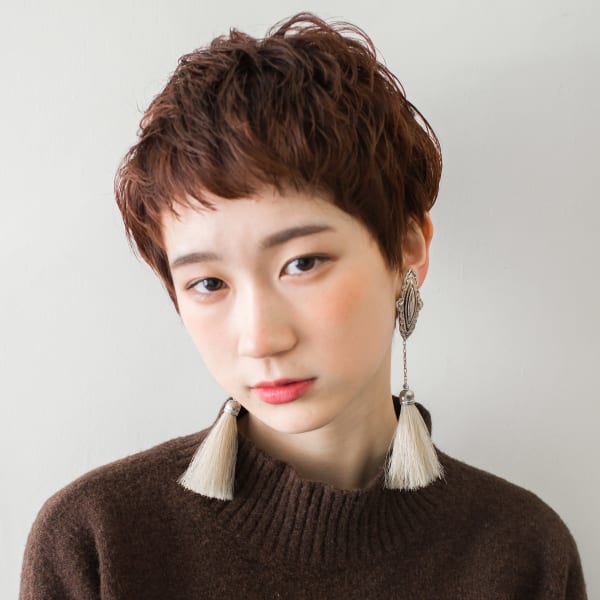 ベリーショート×オレンジカラー