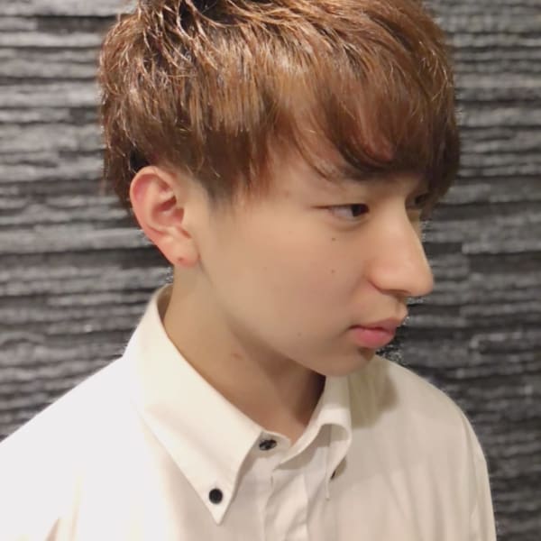 ゆるふわマッシュ×ベージュカラー【浜松町/メンズ/理容室】