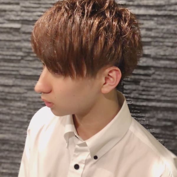ゆるふわマッシュ×ベージュカラー【浜松町/メンズ/理容室】