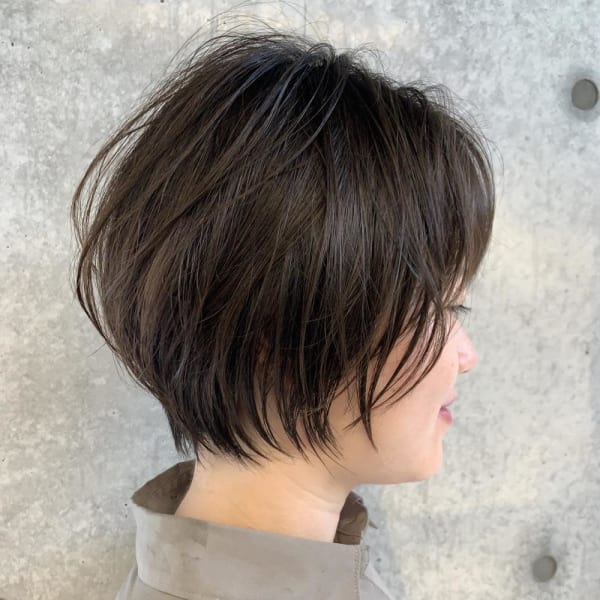 スタイリング剤のみで仕上げたショートボブ