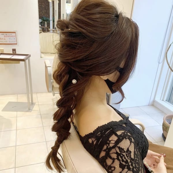 結婚式参列セット 編みおろしスタイル