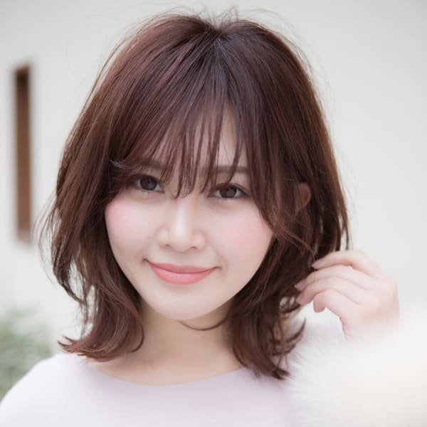 外ハネ×マッシュウルフ