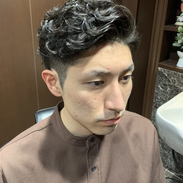 サイドグラデーションパーマ〈理容室〉東京/八重洲/日本橋