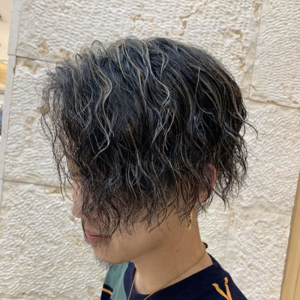 メンズクルクルパーマ|Anphi 新杉田