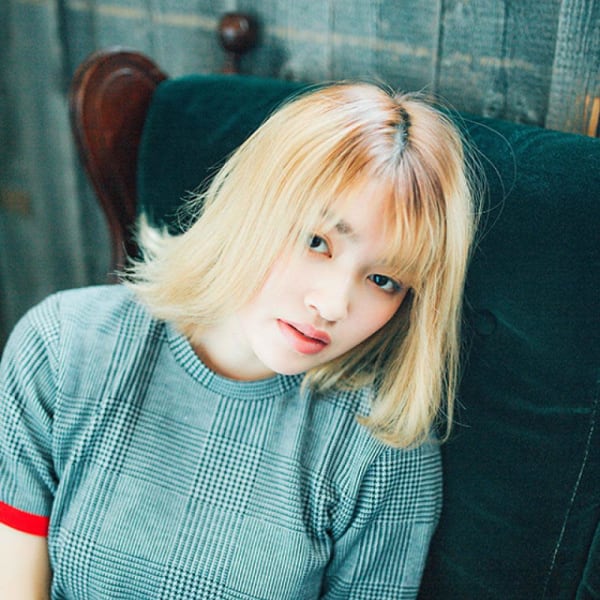 伸ばしかけハイトーンボブ