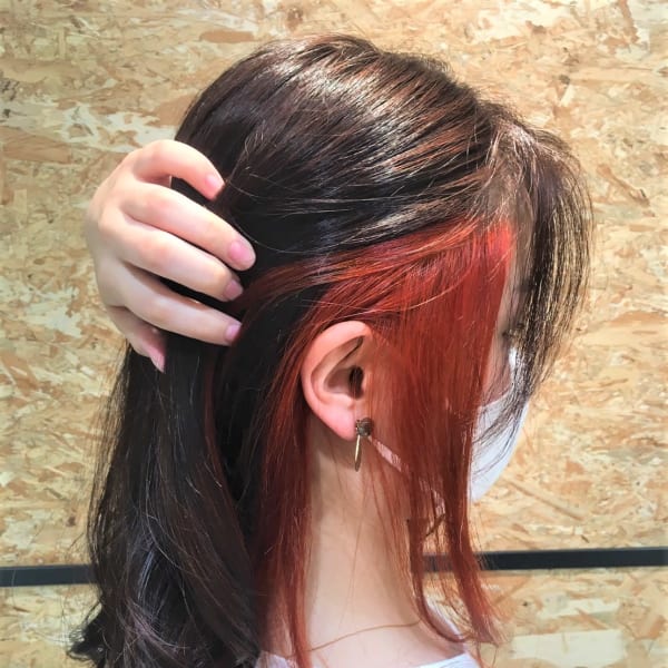 【OAKあざみ野】インナーカラーオレンジ