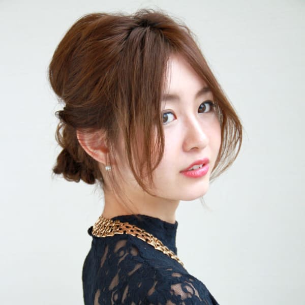 ロープ編み×シニヨン