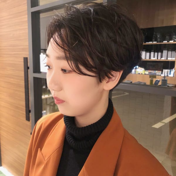 ウェーブ×ハンサムショート|半個室型美容室 Sourire 高城店