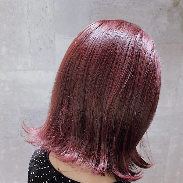 イルミナピンク切りっぱなしボブ☆|Rinne甲東園 【リンネ】