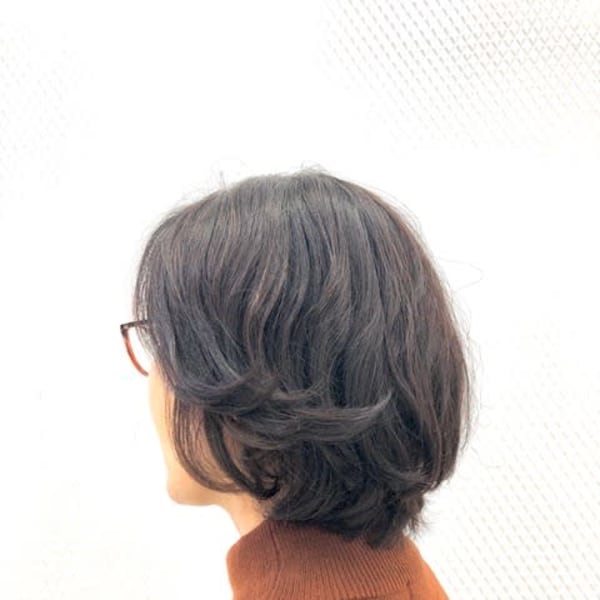 レイヤーミディアム/ルーズヘア/無造作パーマ/グラボブ/40