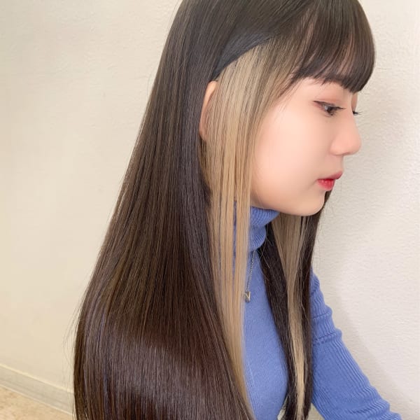 【山田】髪質改善ツヤサラロングインナーカラーy196