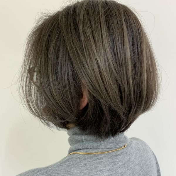 【白髪ぼかし×ハイライトグレージュ】