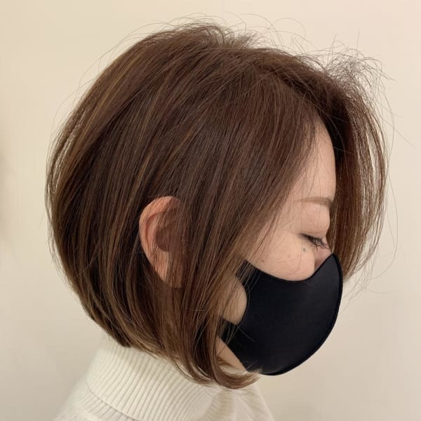 【白髪ぼかし×ブランジュショート】