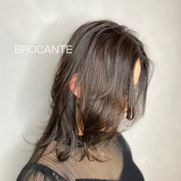 レイヤー 濡れ髪 レイヤーミディアム スモーキーカラー