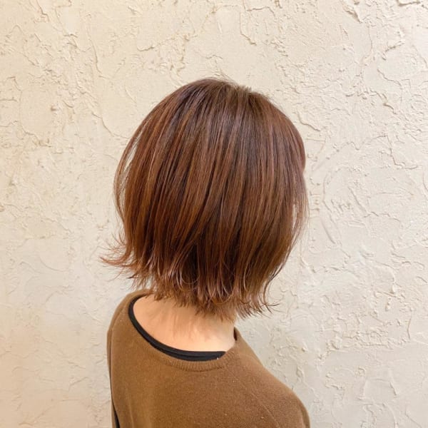 【flor 戸塚】*外はねボブ+マンダリンブラウン*