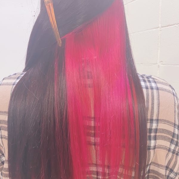 インナーカラーピンク