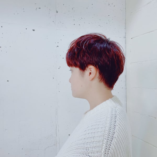 マニッシュなショートヘア。