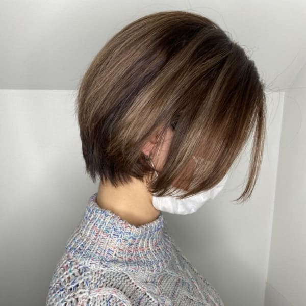 外人風ショートボブ