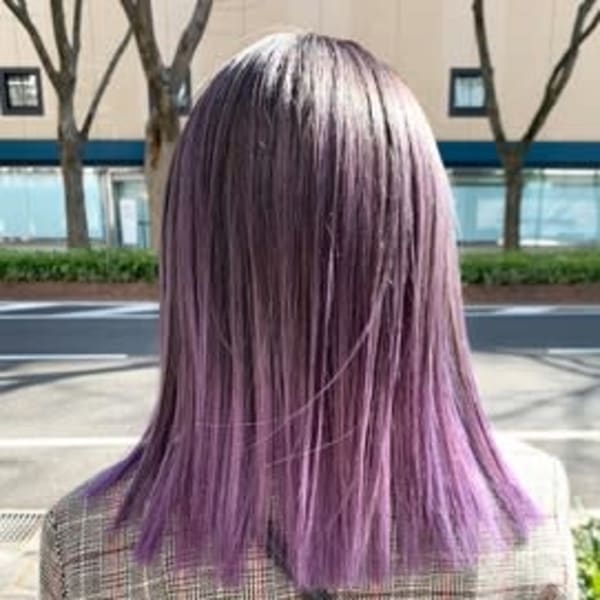 バレイヤージュ/エアタッチ/ラベンダー/ミディアム