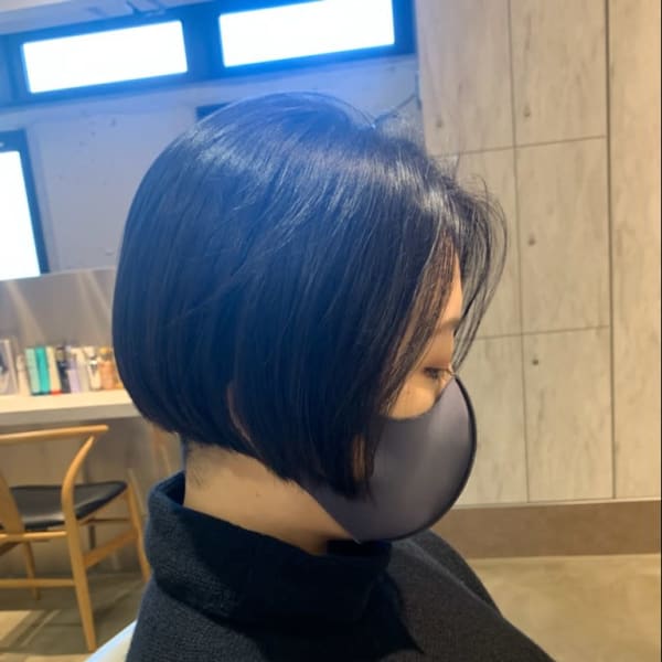 【柔らかな雰囲気◎黒髪刈り上げボブ◎】
