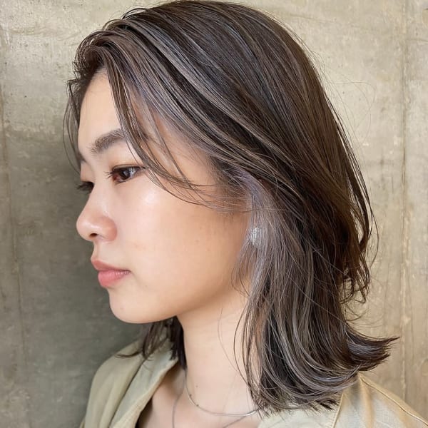 バングカラー、顔まわりインナー